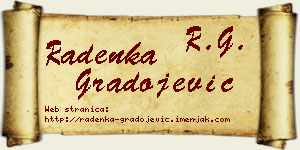 Radenka Gradojević vizit kartica